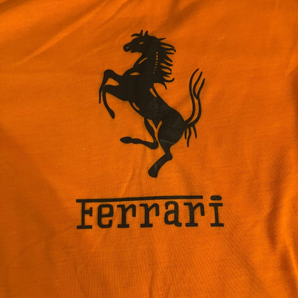 Ferrari Orange Prancing Horse Graphic Tee Size L - Picture 3 of 8